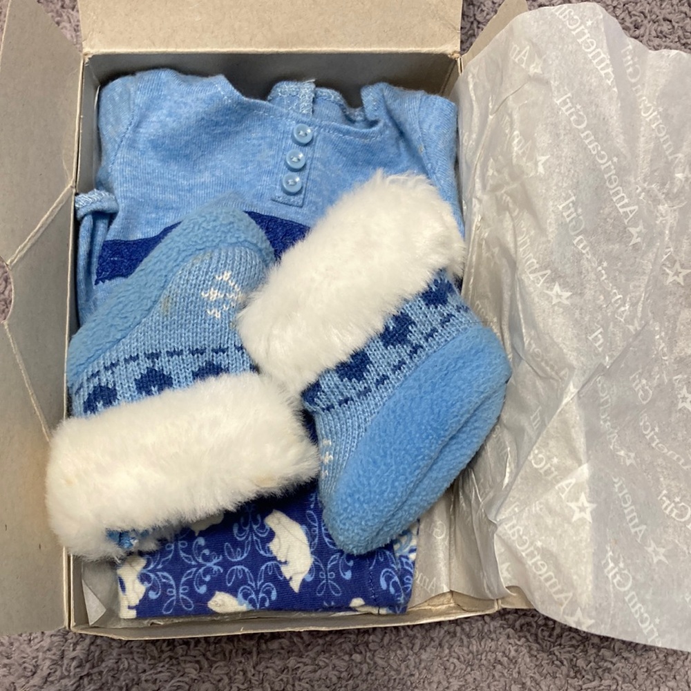 American girl polar bear pajamas in box